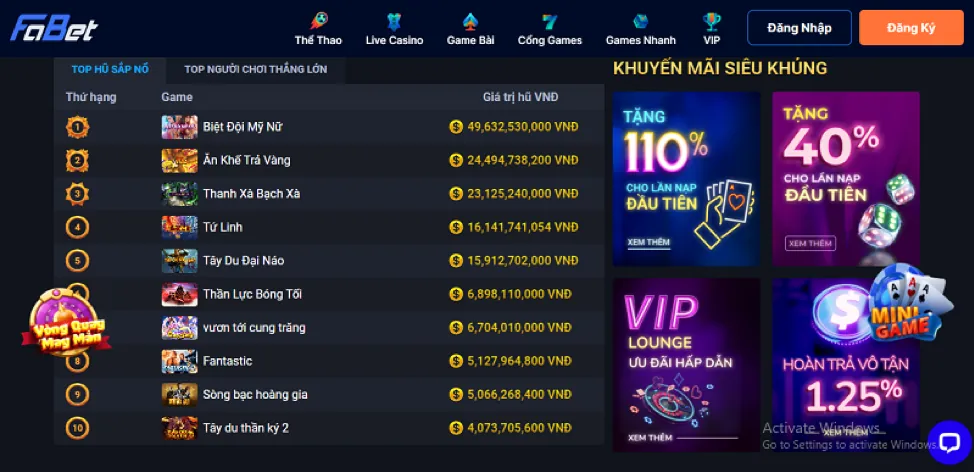 Thưởng chào mừng 100% cho thành viên mới tải ffok81