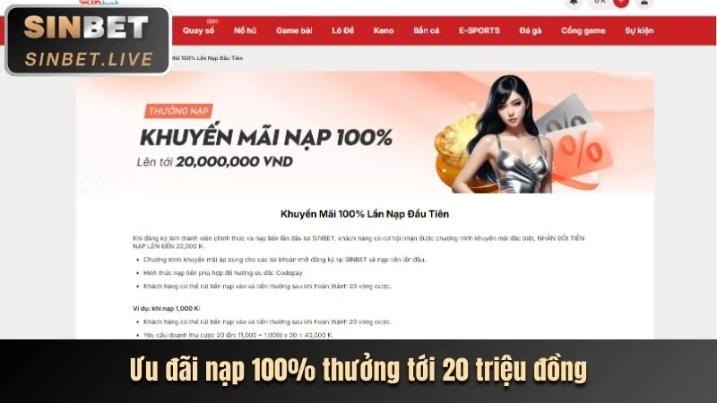 Ưu đãi chào mừng cho người chơi mới